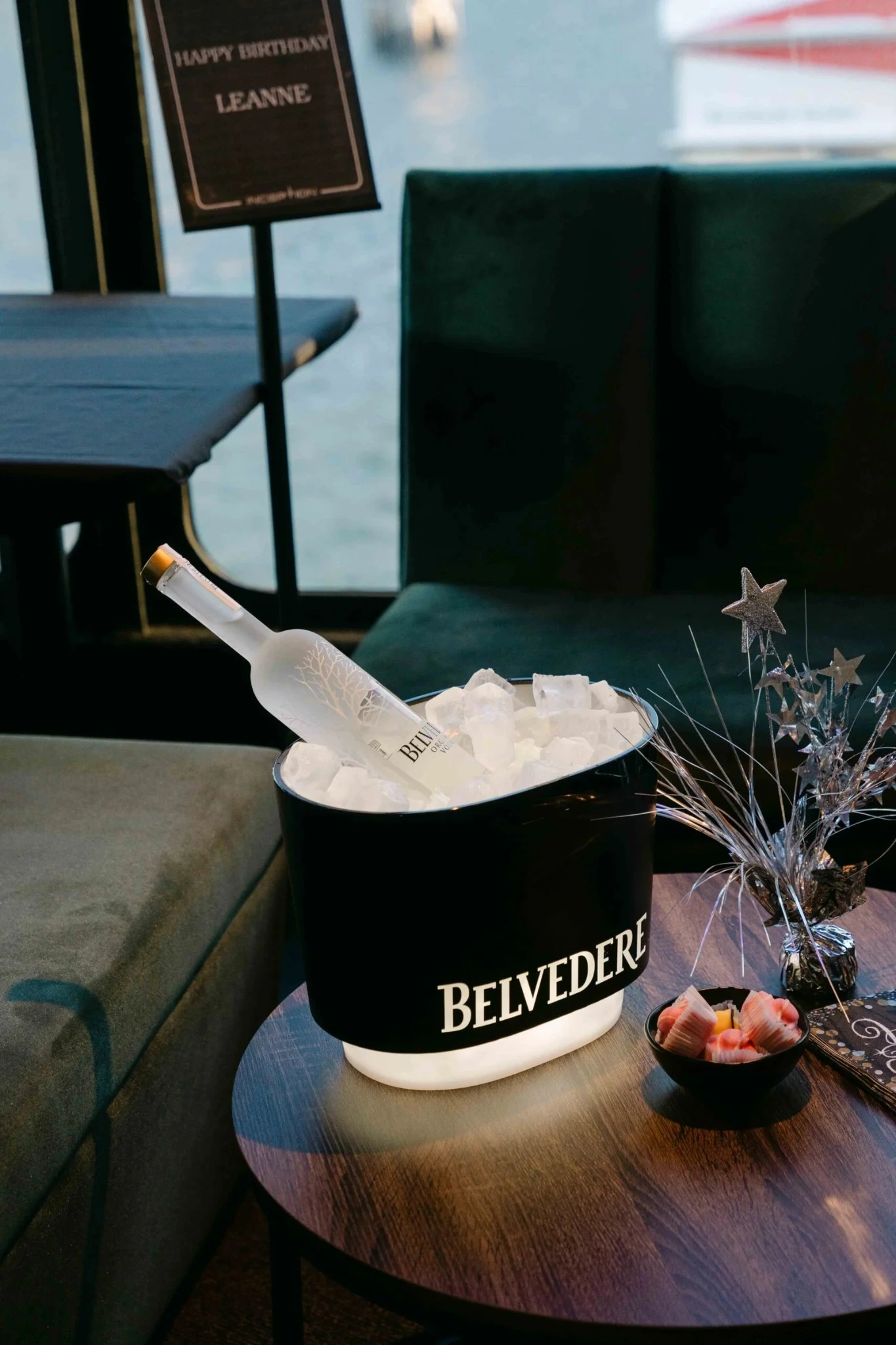 Belvedere branded ice bucket